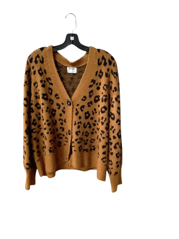 Women's Boat Collar SweatersSweater Cardigan By Old Navy In Animal Print, Size: 1x