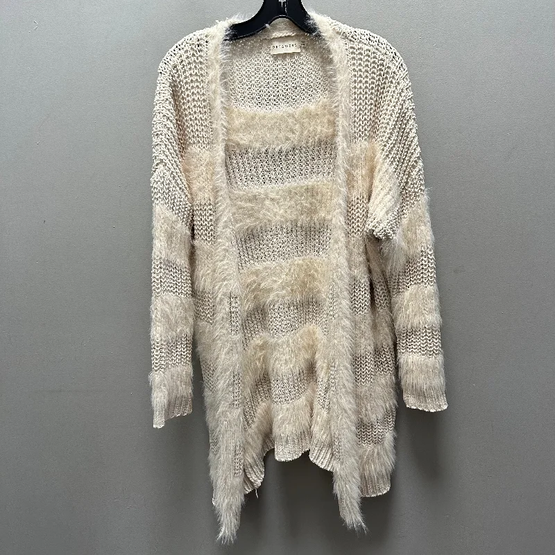 Women's Rounded Collar SweatersSweater Cardigan By Dreamers In Cream, Size: S