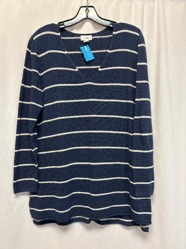 Women's Wide Collar SweatersSweater By Old Navy In Navy, Size: Xl