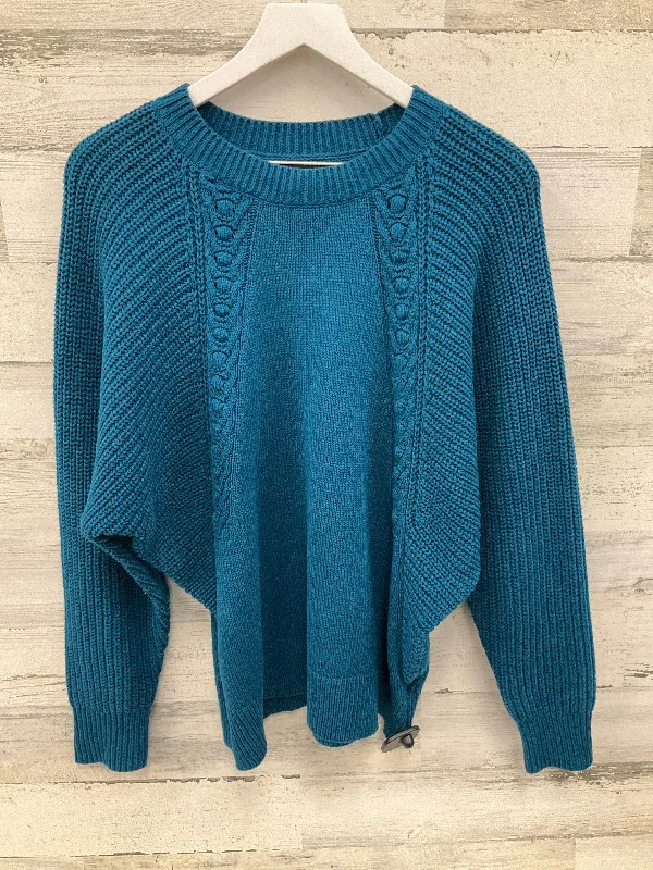 Women's V-Shaped Collar SweatersSweater By Simply Vera In Teal, Size: M