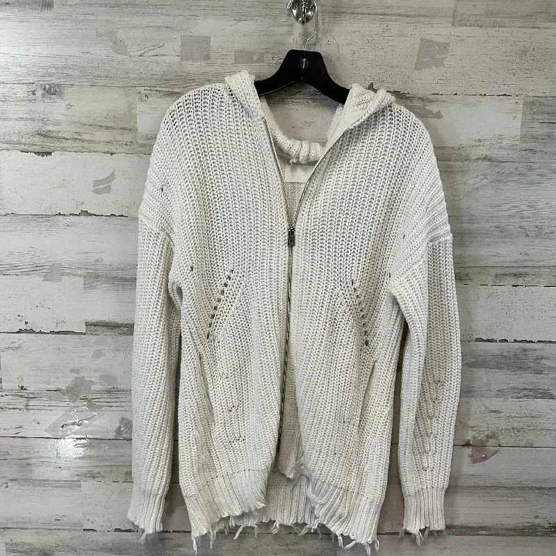 Women's Shawl Collar SweatersSweater Cardigan Designer By Zadig And Voltaire In White, Size: Xs/ S