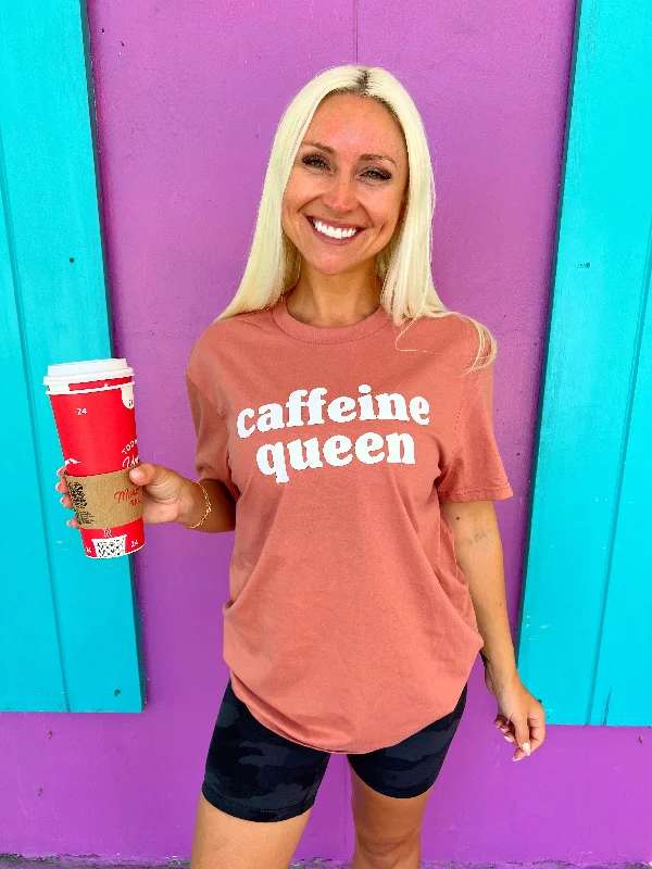 Women's Blouse with Narrow CollarCaffeine Queen Tee