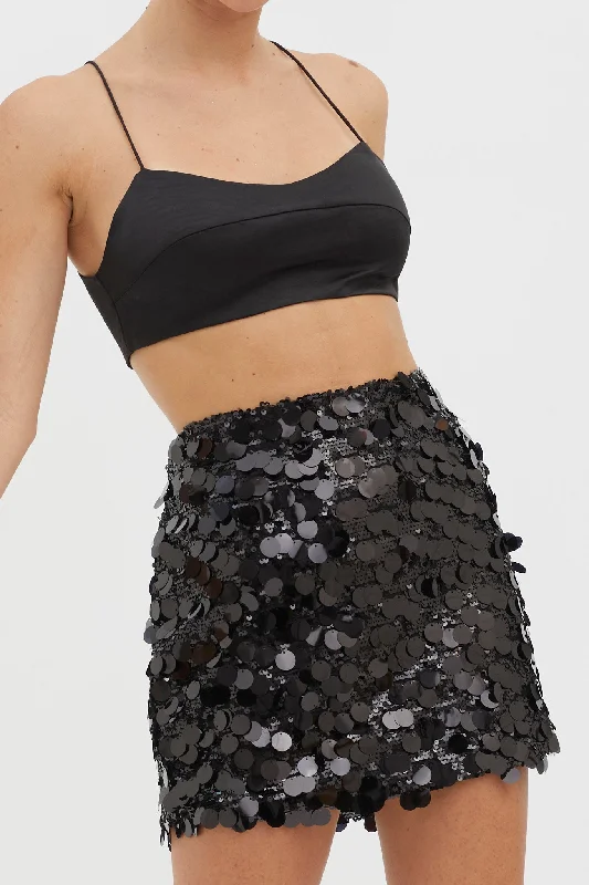 Women's Formal SkirtsGin Fizz Sequin Mini Skirt Black