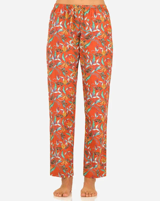 women's button-down pajama shirtsWOMEN'S LOUNGE PANTS - NAG APIES ORANGE