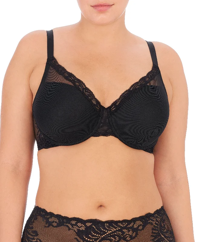 wireless mastectomy bra with soft cupsFeathers Lace Full Figure Plunge T-Shirt Bra