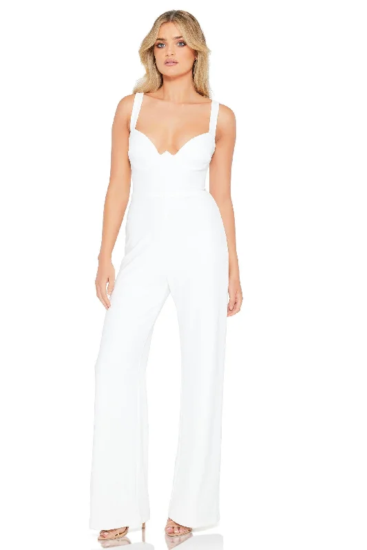 Women's Jumpsuits with U-Shaped CollarNookie Romance Jumpsuit - White