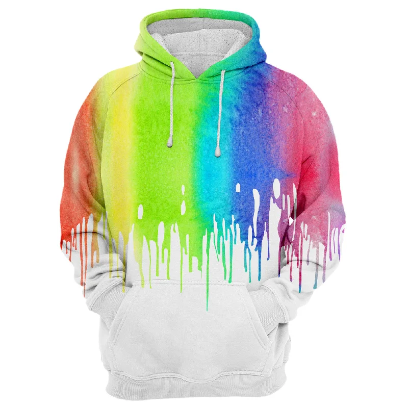 Women's Hooded Sweatshirts with Terry Cloth LiningRainbow Colors Hoodie