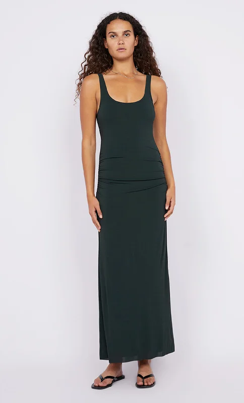 Women's V-Neck DressesJAYDE SINGLET MAXI DRESS - BOTTLE GREEN