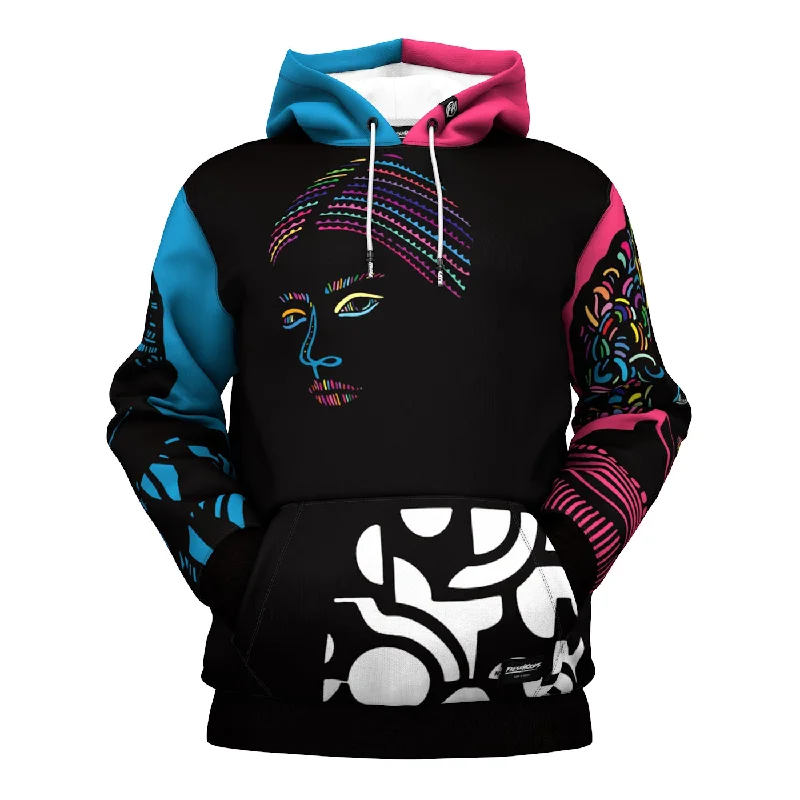 Women's Hooded Sweatshirts with Solid Color LiningPortraits Hoodie