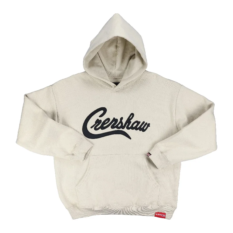 Women's Hooded Sweatshirts with Denim LiningCrenshaw Hoodie - Bone/Black