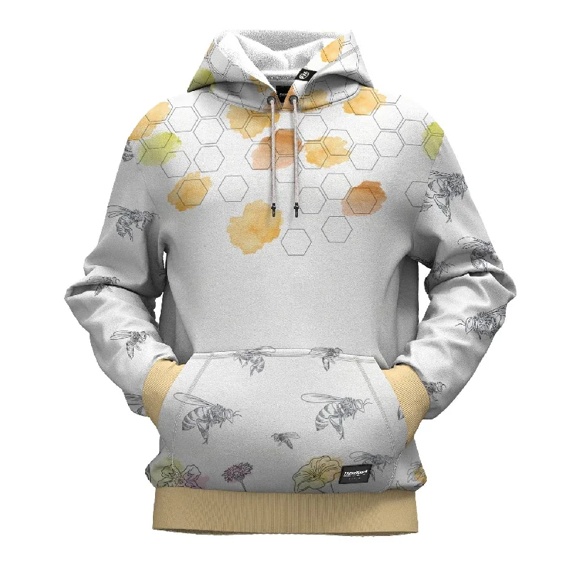 Women's Hooded Sweatshirts with Silk LiningMinimal Bee Hoodie