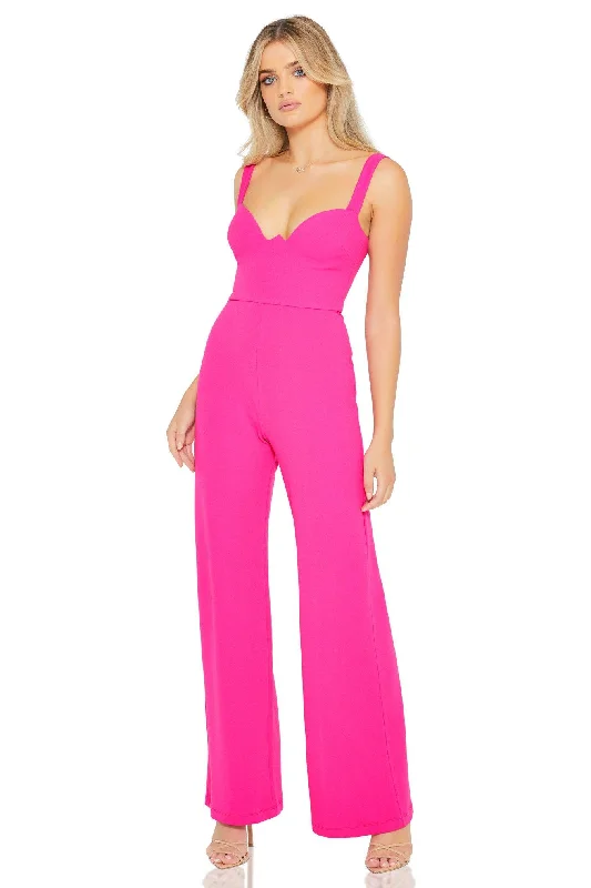 Women's Jumpsuits with Sweetheart CollarNookie Romance Jumpsuit - Neon Pink