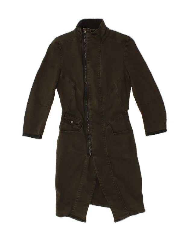 Women's Trench CoatsG-STAR Womens Overcoat UK 6 XS Khaki Cotton