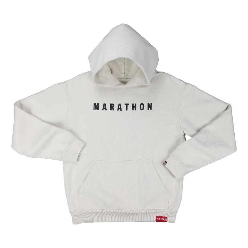 Women's Hooded CardiganMarathon Hero Hoodie - Bone/Black