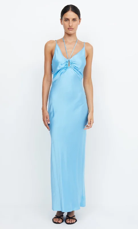 Women's Asymmetrical DressesQUINN MAXI DRESS - TOPAZ BLUE