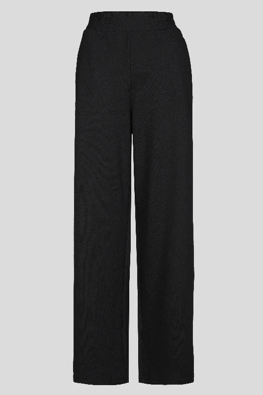 women's pajamas for all-season comfortBlack All Day Bamboo Terry Flared Pants