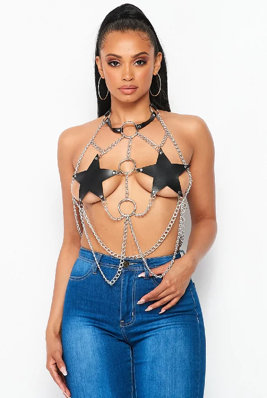 women's pajamas with a touch of luxuryMultilayer Harness Body Chain