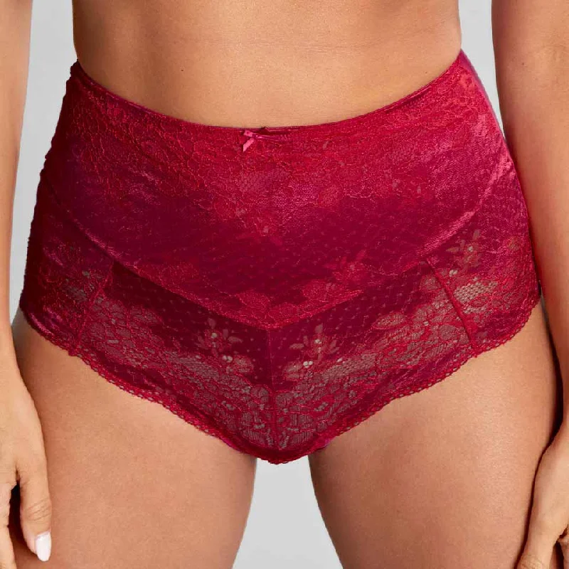 lightweight cotton briefs with a soft and stretchable fabric for everyday comfortPanache Clara High Waist Brief - Orchid Red