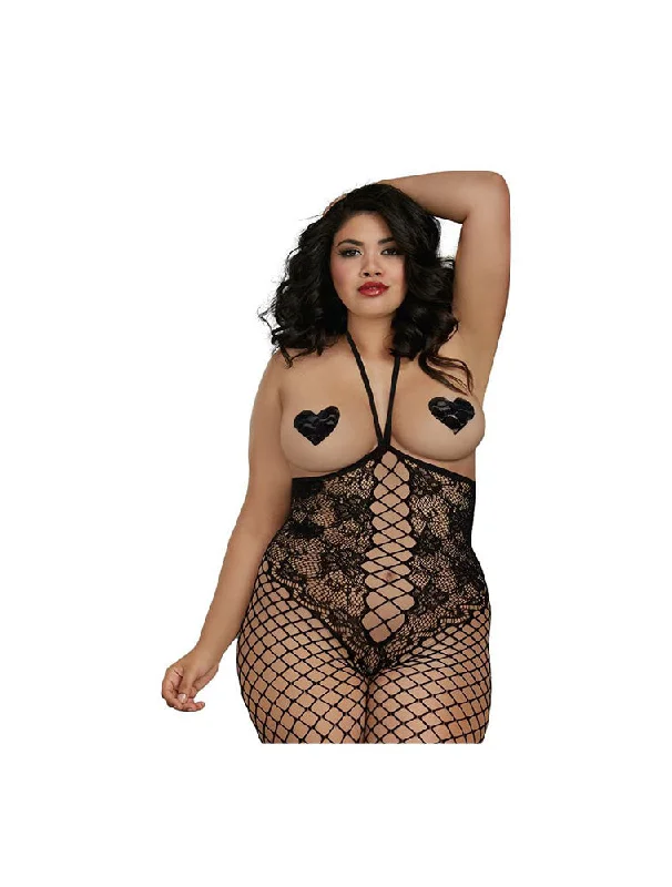 women's pajamas in pastel colorsBlack Open-Cup Bodystocking