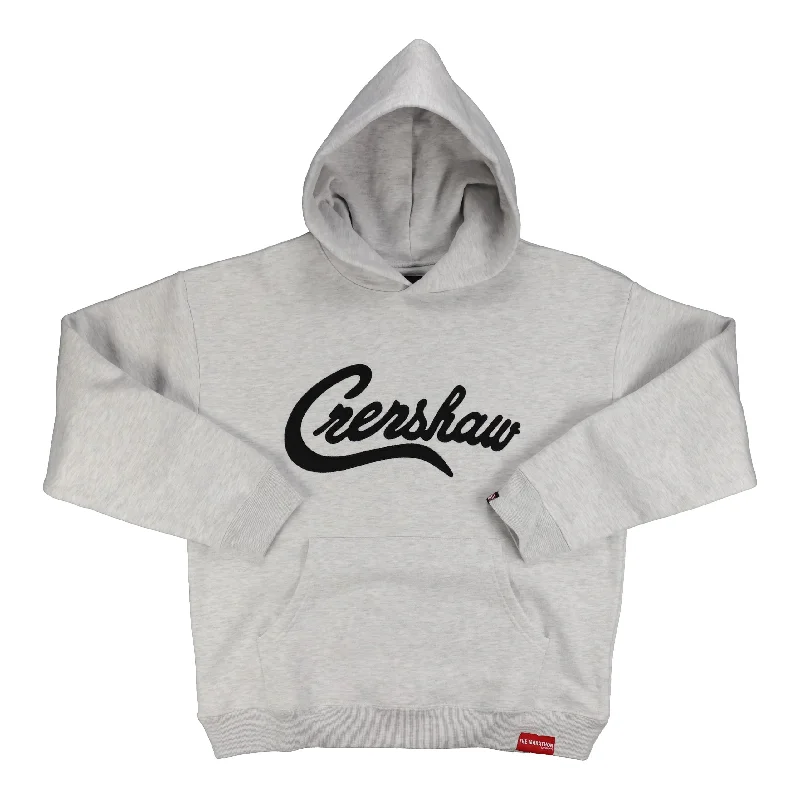 Women's Hooded Sweatshirts with Nylon LiningCrenshaw Hoodie - Heather Grey/Black