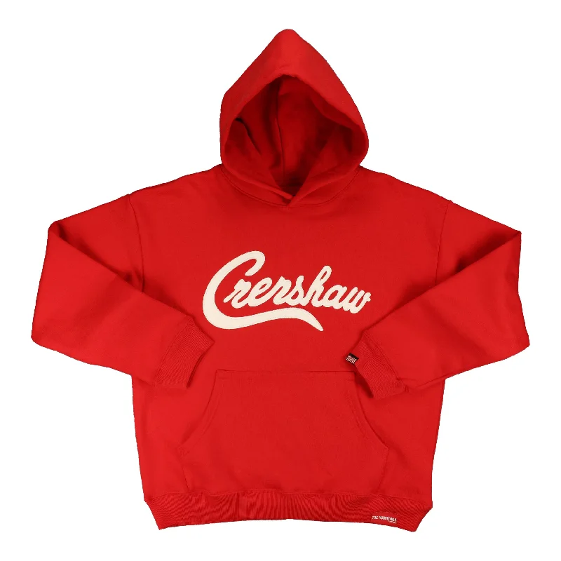 Women's Hooded Sweatshirts with Satin LiningCrenshaw Hoodie - Red/White