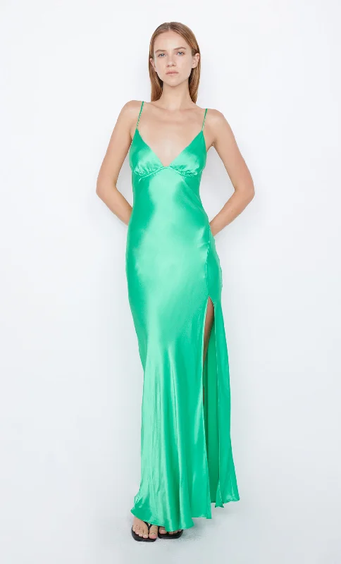 Women's Shift DressesREN SPLIT MAXI DRESS - EMERALD