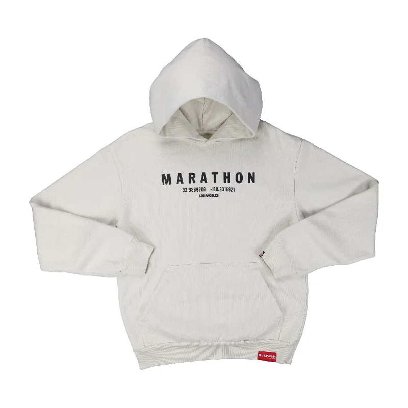 Women's Hooded Sweatshirts with Ribbed WaistMarathon Foundation Hoodie - Bone/Black