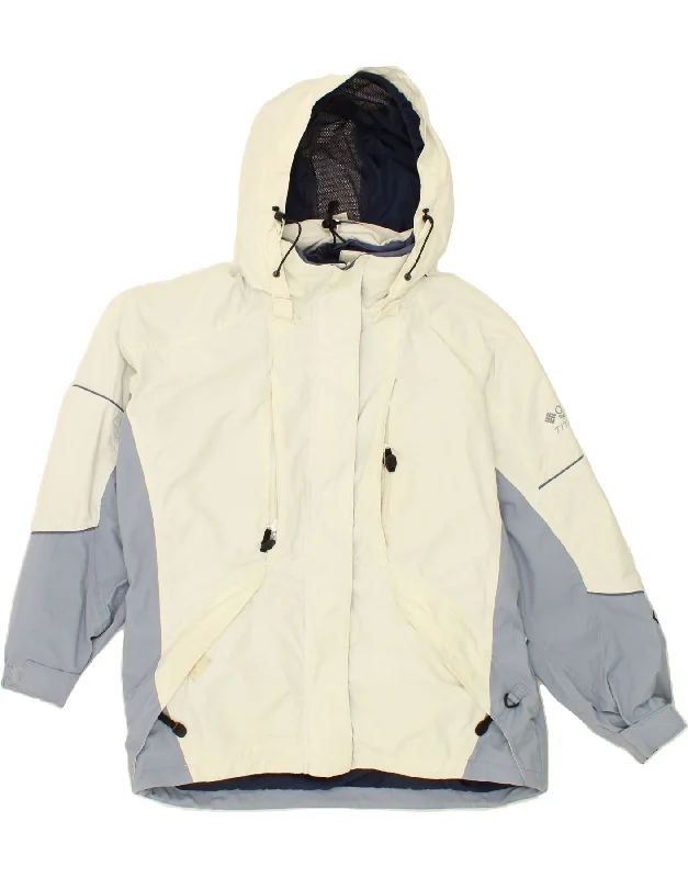 Women's Coats with SleevesCOLUMBIA Womens Titanium Windbreaker Jacket UK 16 Large Off White