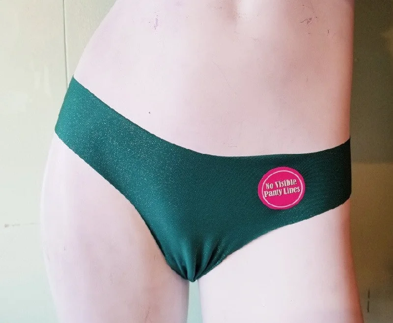 eco-friendly bamboo fiber briefs with a breathable fabricSexy Emerald Sparkle Laser-Cut Thong Panties - 1 Dozen By Size