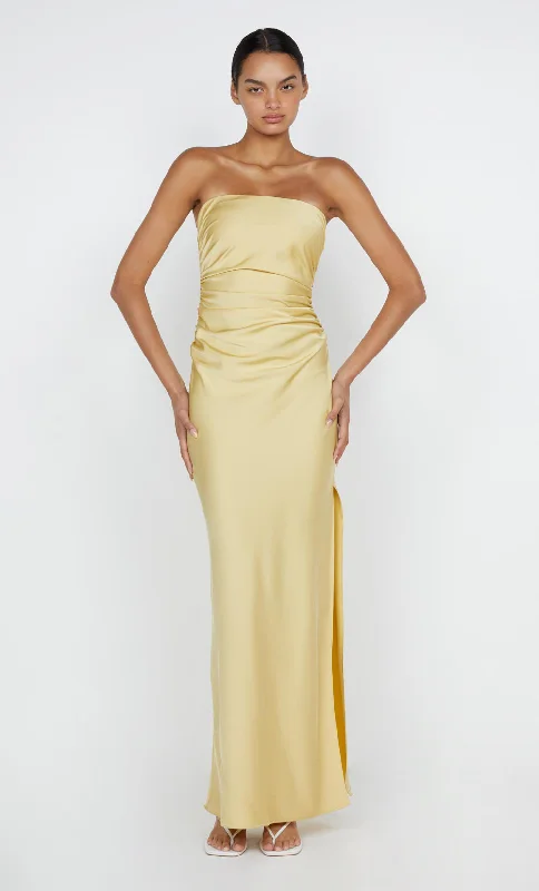 Women's Low-Neck DressesETERNITY STRAPLESS MAXI DRESS - CITRUS