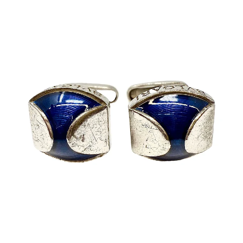 Women's Jumpsuits with Narrow CollarBulgari Sterling Silver Enamel Square Cuff Links