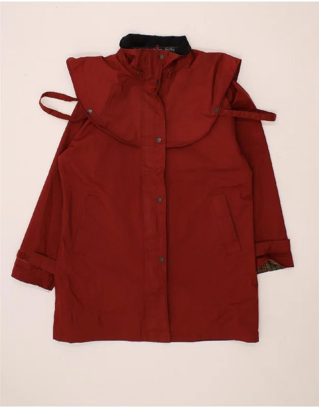 Women's Coats with Fur Trimmed PocketsJACK MURPHY Womens Raincoat UK 12 Medium Red Polyester