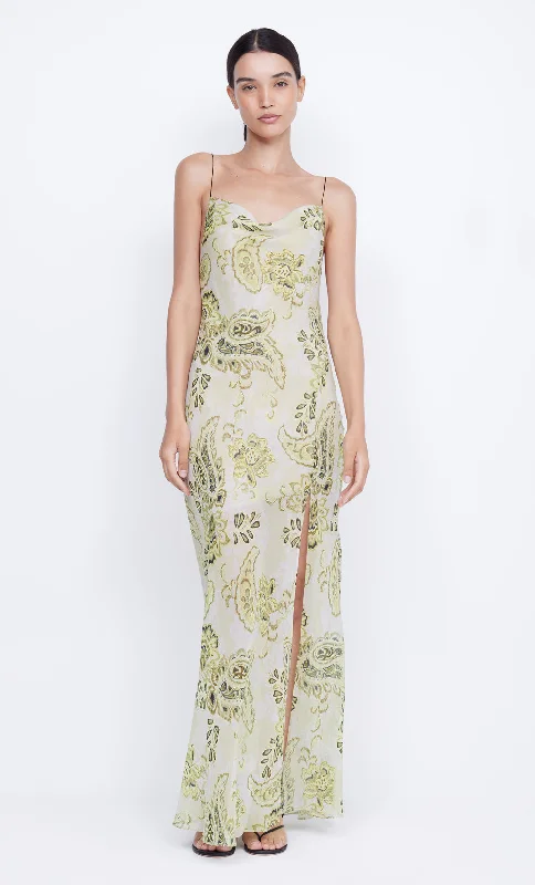 Women's Off-the-Shoulder DressesLYLOU MAXI DRESS - LEMON PAISLEY