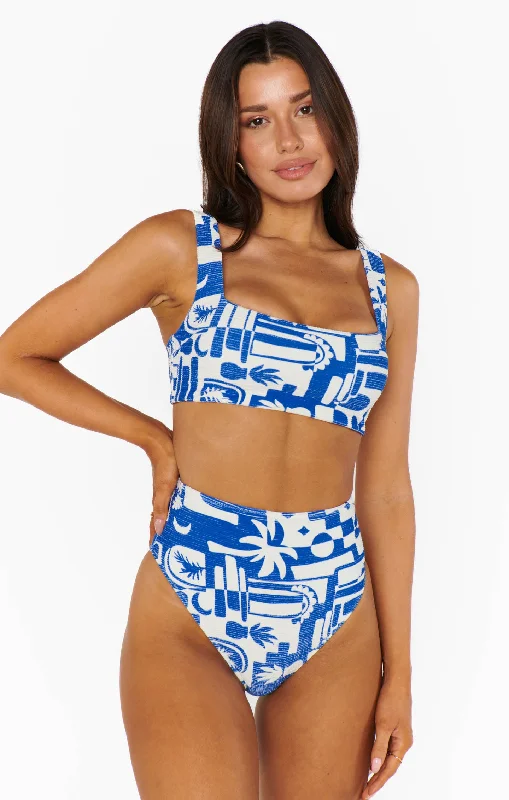 Hot Tub Top ~ Santorini Contour Scrunch