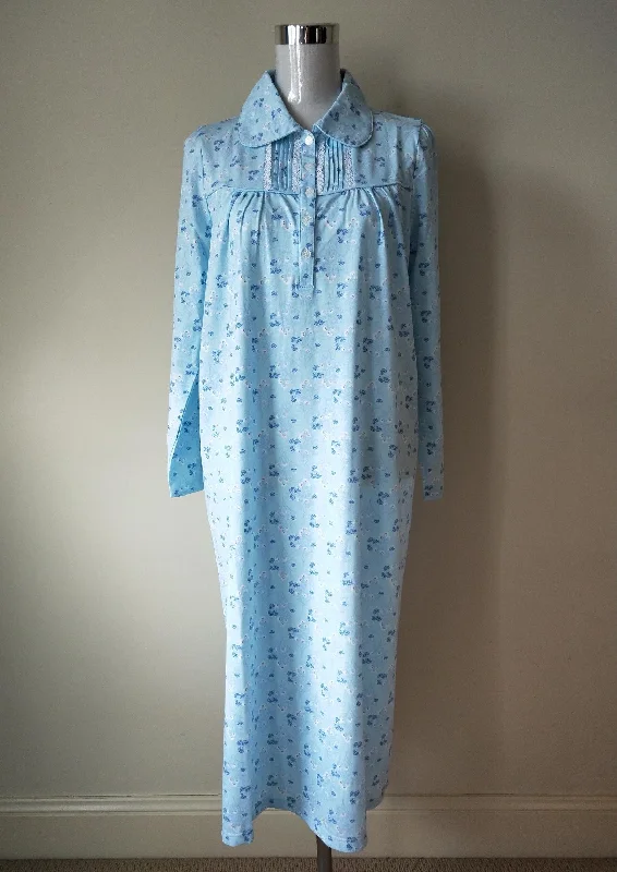 women's pajamas with snap buttonsGivoni Cassie Mid Length Cotton Jersey Nightie 7LP48C