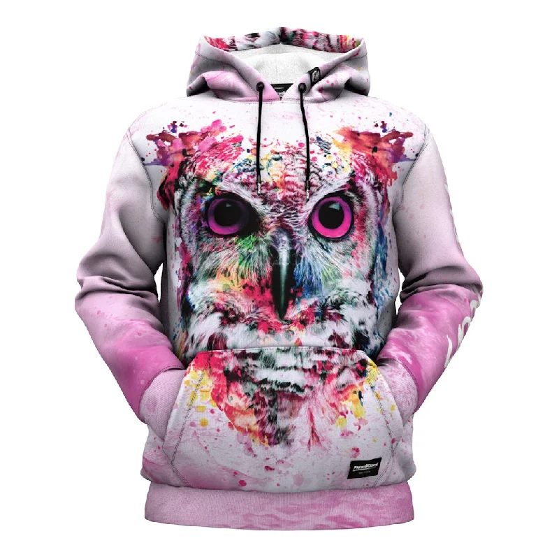 Women's Hooded Sweatshirts with Warm FabricArtistic Owl Hoodie