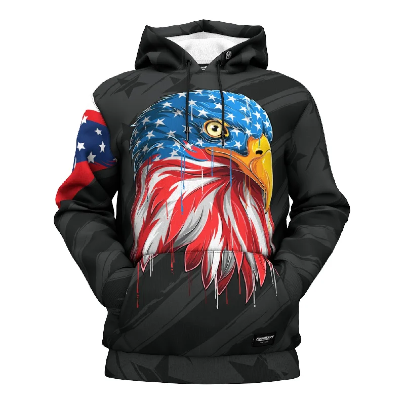 Women's Hooded Sweatshirts with Loose WaistBald Eagle Hoodie