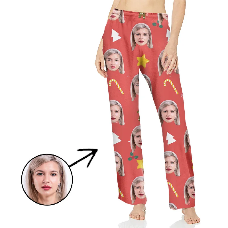 women's pajamas designed for those who believe in sweet dreams and cozy nights.Custom Photo Pajamas Pants For Women Stars And Trees