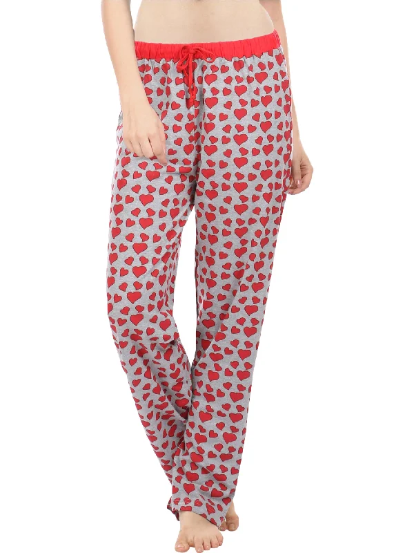 women's pajamas with a stylish cutSemantic Women's Cotton Heart Printed Pyjama