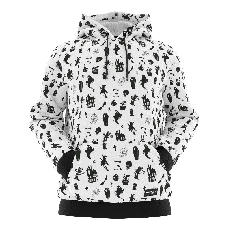 Women's Hooded Sweatshirts with Fitted WaistHalloween Pattern Hoodie