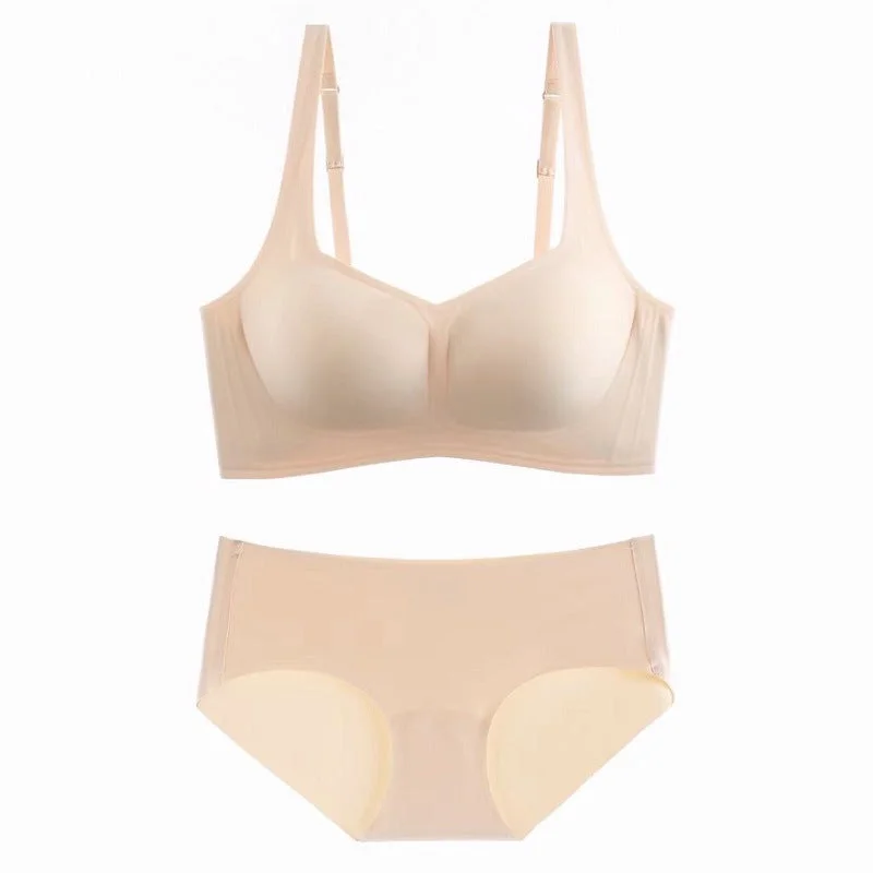 wire-free contour braComfortable Seamless Bra Set