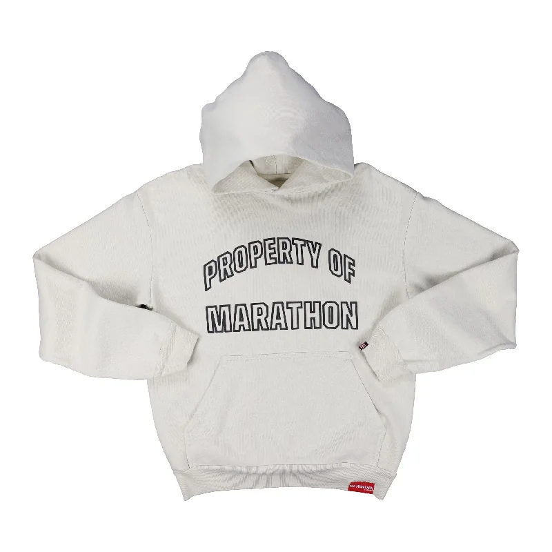 Women's Hooded Sweatshirts with Fleece LiningProperty of Marathon Hoodie - Bone/Black