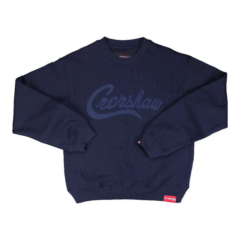 Women's Hooded Sweatshirts with Snap ButtonsCrenshaw Crewneck - Navy