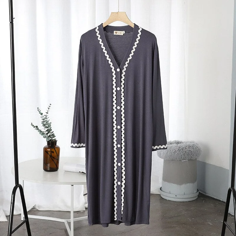 high-quality women's pajama setsComfy, Loose Cotton Nightgown