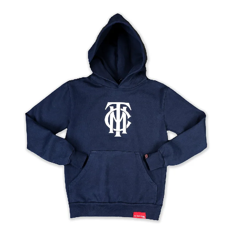 Women's Hooded Sweatshirts with Hidden PocketsTMC Monogram Kid's Hoodie - Navy/White