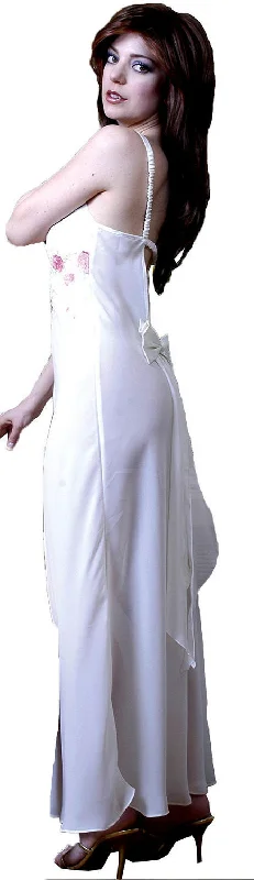 women's pajamas in soft, breathable materialsWomen's Georgette Nightgown With G-string Set #6028