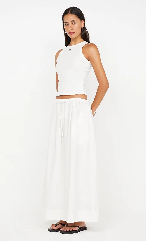 Women's Lapel Collar DressesELEANOR DRAWCORD MAXI SKIRT - IVORY