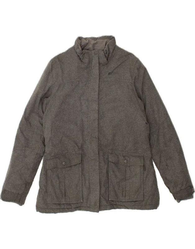 Women's Coats with ButtonsMOUNTAIN WAREHOUSE Womens Windbreaker Coat UK 14 Large Grey Polyester