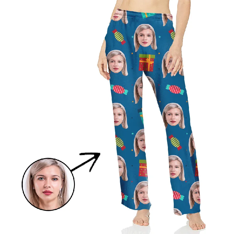 women's pajamas in a cozy, plush fabricCustom Photo Pajamas Pants For Women Candy And Gifts