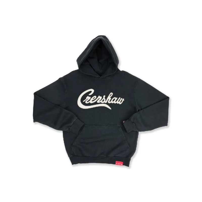 Women's Hooded Sweatshirts with Cinched WaistSpecial Edition Vintage Twill Crenshaw Hoodie - Vintage Black/Cream